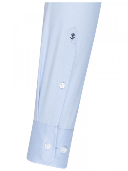 SEIDENSTICKER Extra Slim Fit Camicia Azzurro Business Kent Fil à Fil - Vista 1