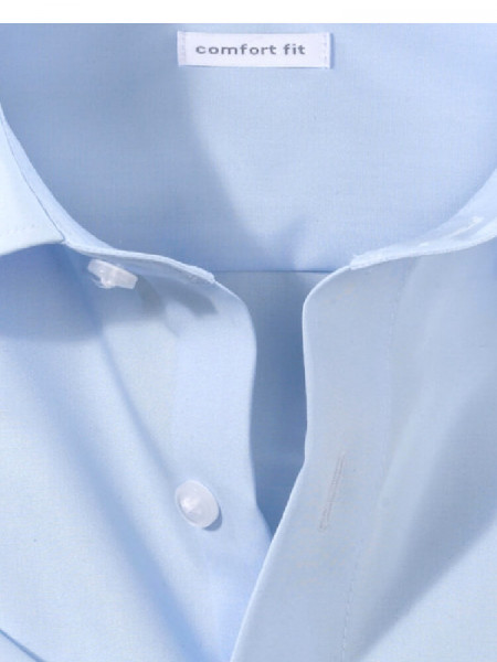 OLYMP Comfort Fit Camicia Azzurro New Kent Popeline - Vista 1