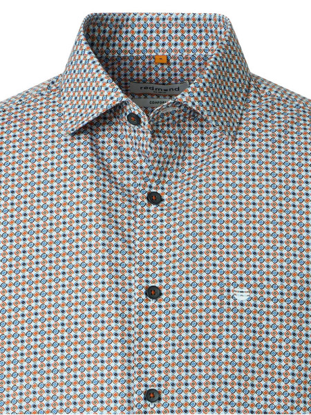 REDMOND Comfort Fit Camicia Rosso Kent Print - Vista 1