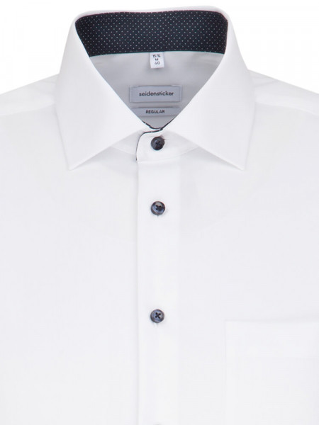 SEIDENSTICKER Regular Fit Camicia Bianco Business Kent Popeline - Vista 2