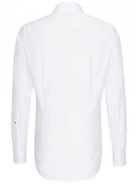SEIDENSTICKER Slim Fit Camicia Bianco Business Kent Popeline