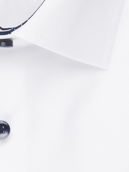 SEIDENSTICKER Extra Slim Fit Camicia Bianco Business Kent Popeline - Vista 3