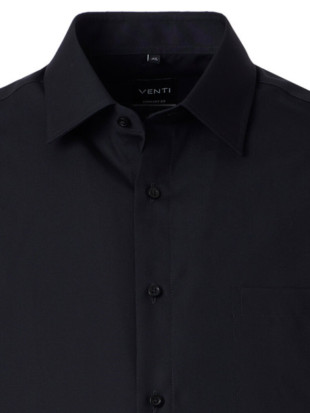 VENTI Comfort Fit Camicia Nero Kent Popeline - Vista 1