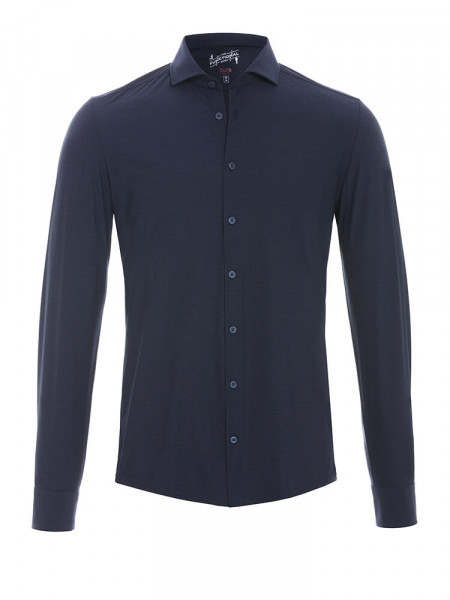 PURE Extra Slim Fit Camicia Marino Haifisch Jersey - Vista 1