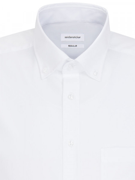 SEIDENSTICKER Regular Fit Camicia Bianco Button-Down Popeline - Vista 2