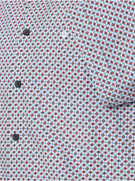 REDMOND Comfort Fit Camicia Rosso Kent Print - Vista 2