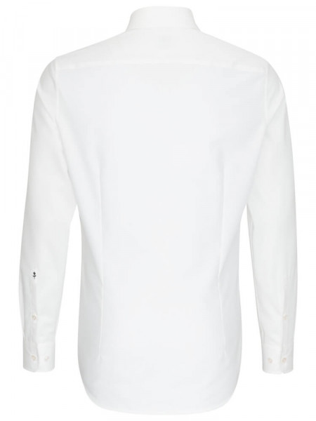 SEIDENSTICKER Slim Fit Camicia Beige chiaro Business Kent Popeline