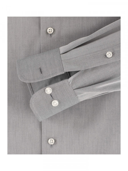 CASAMODA Comfort Fit Camicia Grigio chiaro Kent Popeline - Vista 2