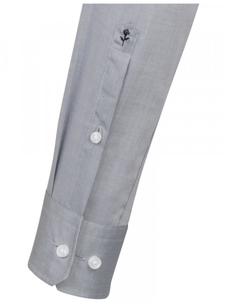 SEIDENSTICKER Regular Fit Camicia Grigio Business Kent Chambray - Vista 1