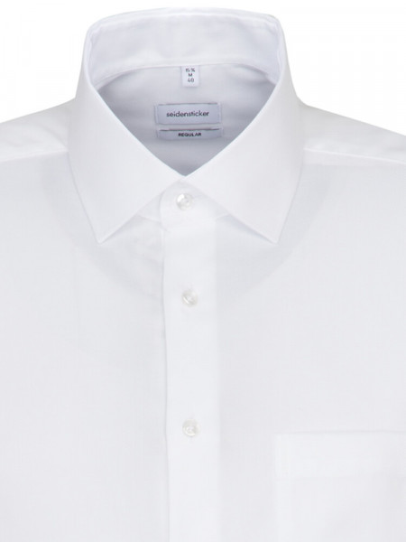 SEIDENSTICKER Regular Fit Camicia Bianco Business Kent Struktur - Vista 2