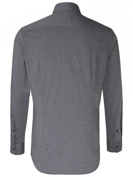 SEIDENSTICKER Slim Fit Camicia Antracite Business Kent Fil à Fil