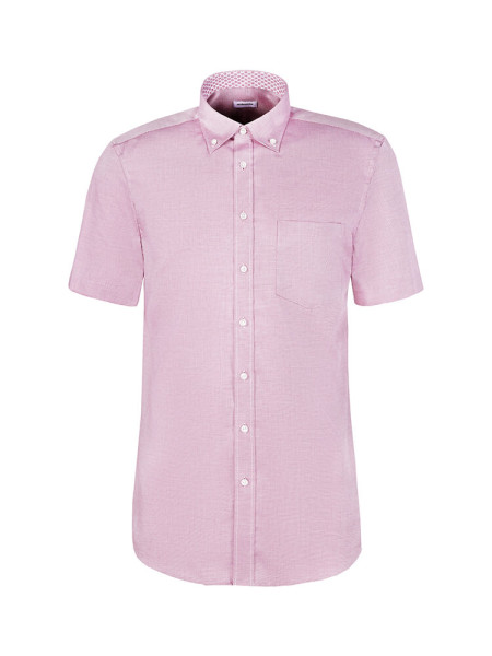 SEIDENSTICKER Regular Fit Camicia Rosso Button-Down Struktur