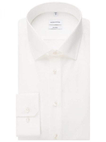 SEIDENSTICKER Tailored Fit Camicia Beige chiaro Business Kent Popeline - Vista 4