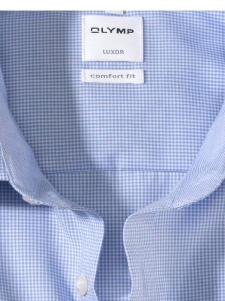 OLYMP Comfort Fit Camicia Blu medio New Kent Popeline - Vista 1