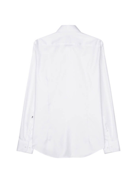 SEIDENSTICKER Slim Fit Camicia Bianco Business Kent Twill