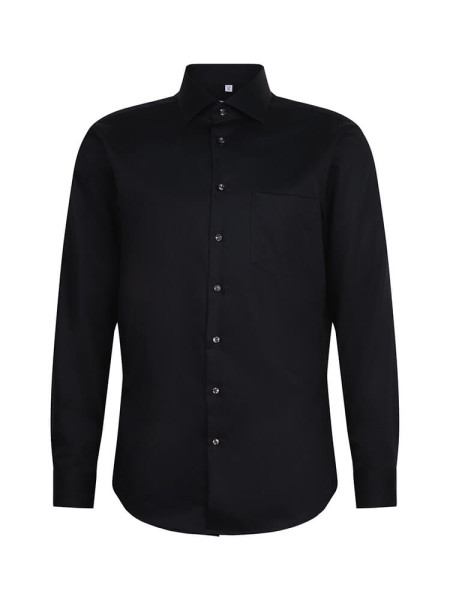 SEIDENSTICKER Regular Fit Camicia Nero New Kent Twill