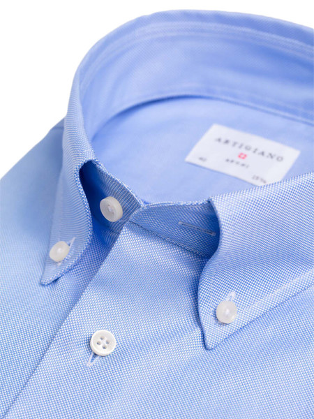 ARTIGIANO Regular Fit Camicia Azzurro Button-Down Fein Oxford