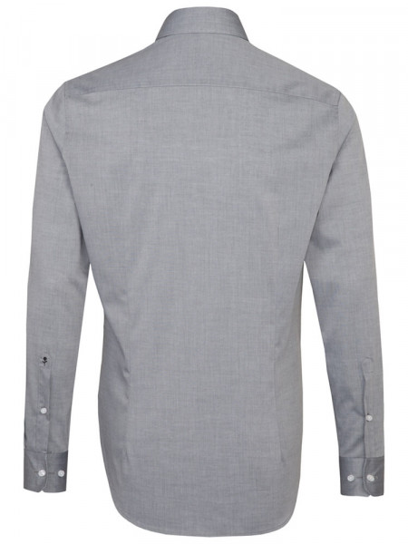 SEIDENSTICKER Slim Fit Camicia Grigio Business Kent Chambray