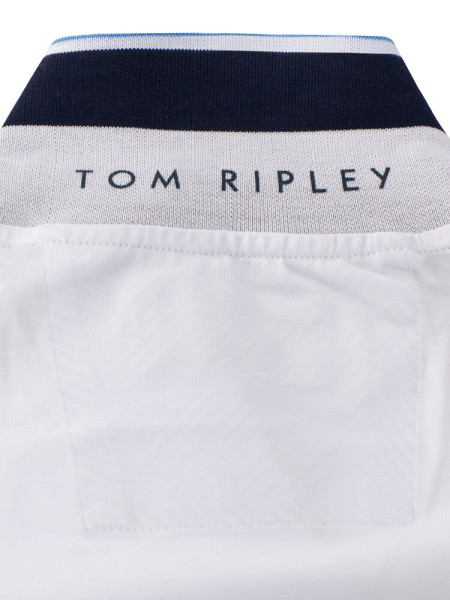 TOM RIPLEY Polo Bianco Extrafeine Qualität - Vista 1
