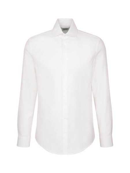 SEIDENSTICKER Slim Fit Camicia Bianco Kent Struktur