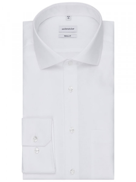 SEIDENSTICKER Regular Fit Camicia Bianco Haifisch Oxford - Vista 4
