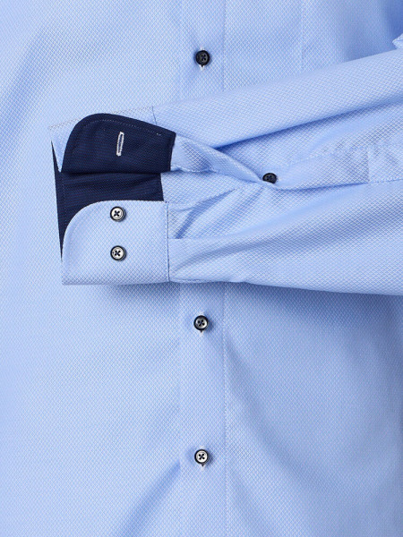 VENTI Comfort Fit Camicia Azzurro Button-Down Struktur - Vista 2