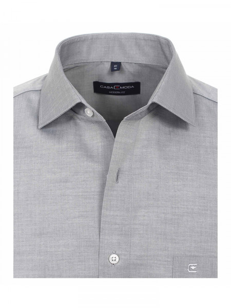 CASAMODA Regular Fit Camicia Grigio chiaro Kent Popeline - Vista 1