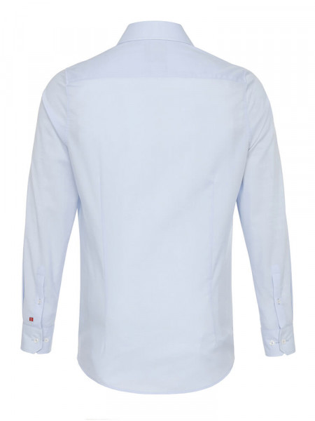 PURE Slim Fit Camicia Azzurro Kent Popeline