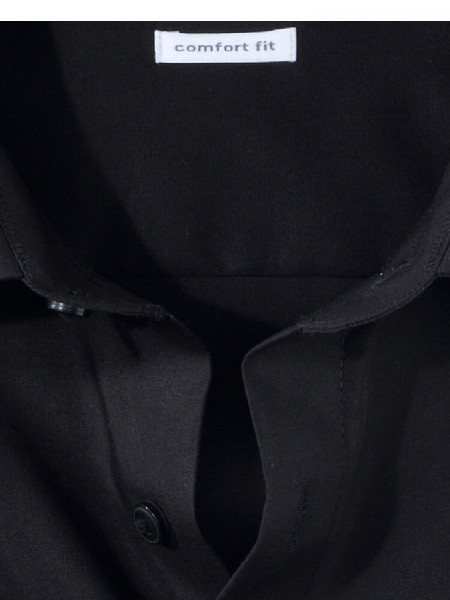 OLYMP Comfort Fit Camicia Nero New Kent Popeline - Vista 1