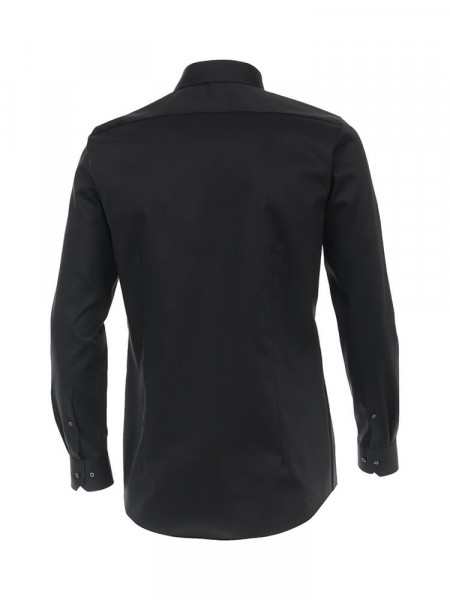 VENTI Slim Fit Camicia Nero Kent Twill