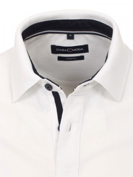 CASAMODA Polo Bianco Piqué - Vista 1