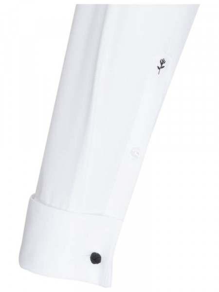 SEIDENSTICKER Slim Fit Camicia Bianco Kläppchen Popeline - Vista 1