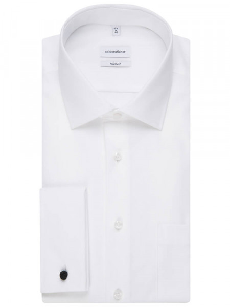 SEIDENSTICKER Regular Fit Camicia Bianco Business Kent Popeline - Vista 4