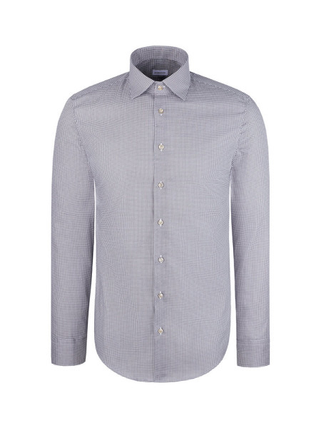 SEIDENSTICKER Slim Fit Camicia Marrone New Kent Twill