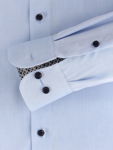 CASAMODA Comfort Fit Camicia Azzurro Kent Popeline - Vista 2