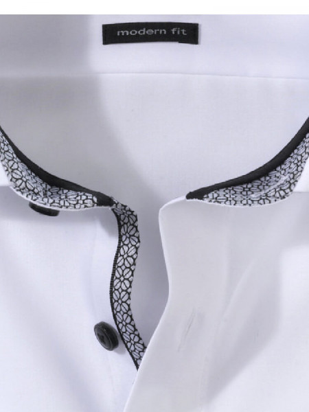 OLYMP Regular Fit Camicia Bianco Global Kent Popeline - Vista 1