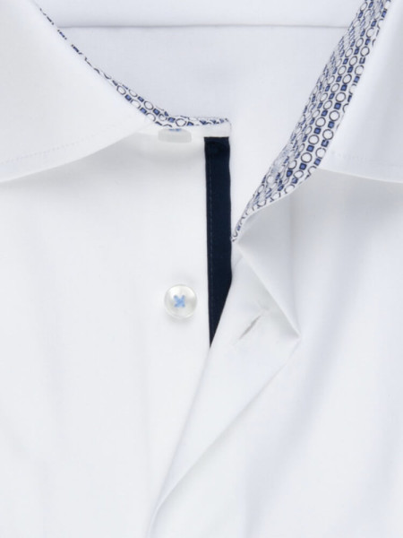 SEIDENSTICKER Tailored Fit Camicia Bianco Business Kent Popeline - Vista 2