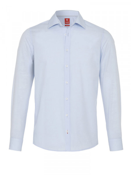 PURE Slim Fit Camicia Azzurro Kent Popeline - Vista 1