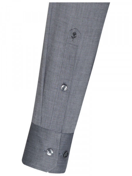 SEIDENSTICKER Regular Fit Camicia Antracite Business Kent Fil à Fil - Vista 1