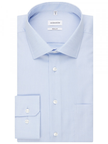 SEIDENSTICKER Regular Fit Camicia Azzurro Business Kent Struktur - Vista 4