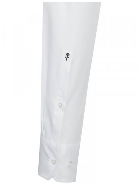 SEIDENSTICKER Slim Fit Camicia Bianco Business Kent Struktur - Vista 1