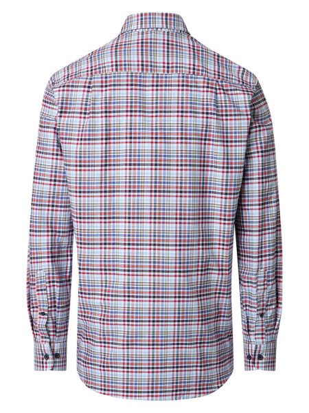 REDMOND Comfort Fit Camicia Rosso Button-Down Fein Oxford