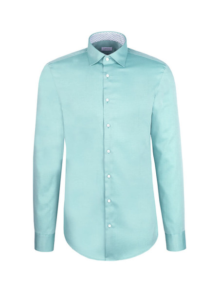 SEIDENSTICKER Slim Fit Camicia Verde New Kent Struktur