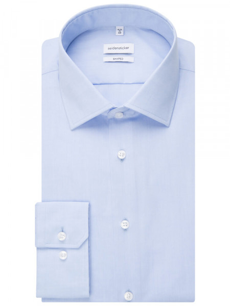 SEIDENSTICKER Tailored Fit Camicia Azzurro Business Kent Chambray - Vista 4