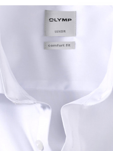OLYMP Comfort Fit Camicia Bianco New Kent Popeline - Vista 1