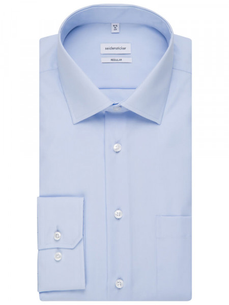 SEIDENSTICKER Regular Fit Camicia Azzurro Business Kent Popeline - Vista 4