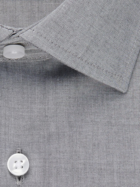SEIDENSTICKER Slim Fit Camicia Grigio Business Kent Chambray - Vista 3