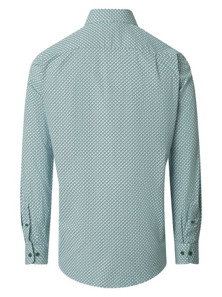 REDMOND Comfort Fit Camicia Verde Kent Print