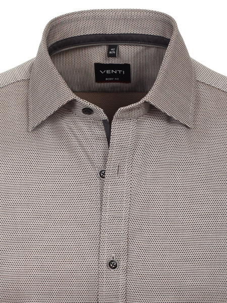 VENTI Slim Fit Camicia Marrone chiaro Kent Easy Care  - Vista 1