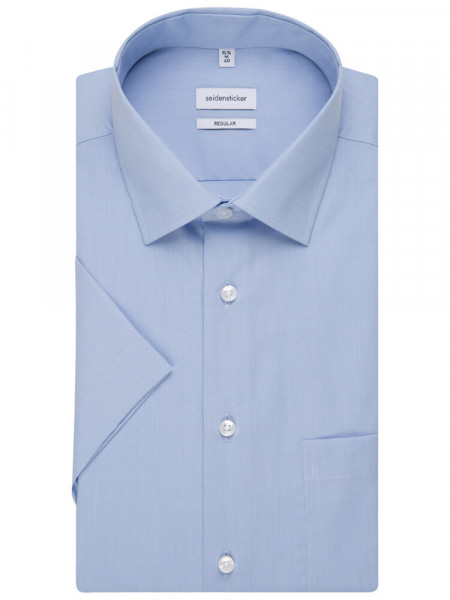 SEIDENSTICKER Regular Fit Camicia Azzurro Business Kent Fil à Fil - Vista 4